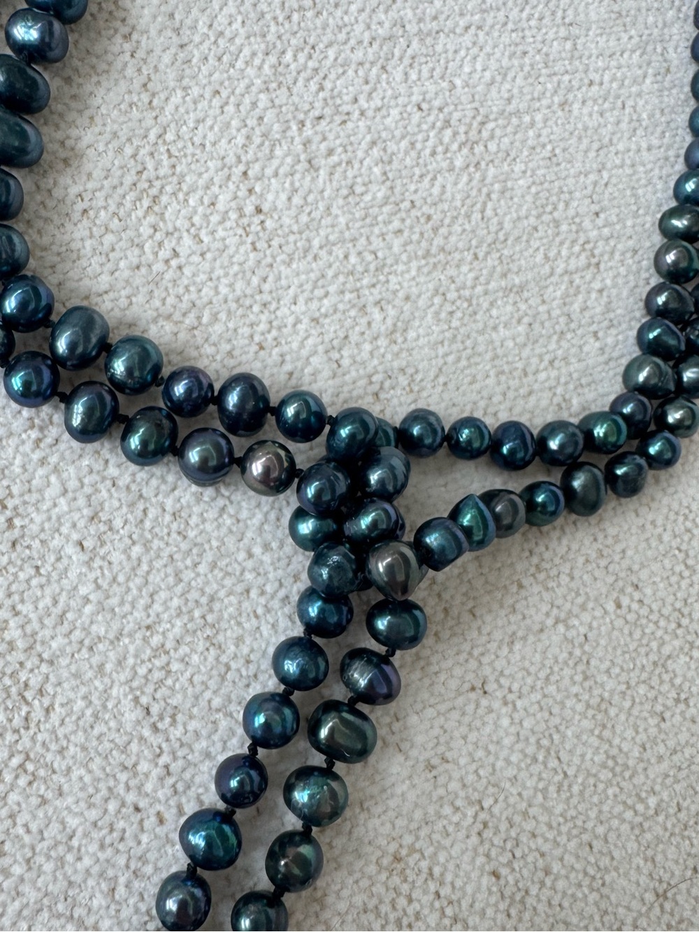 NWOT Polo Ralph Lauren Black and Baroque Pearl Strand Necklace - Picture 3 of 14